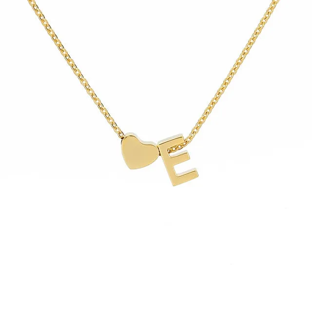 Your Initial Heart Necklace