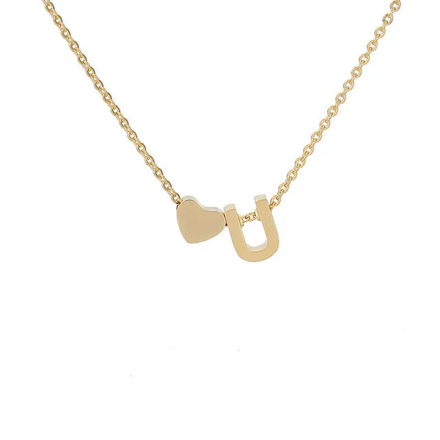 Your Initial Heart Necklace