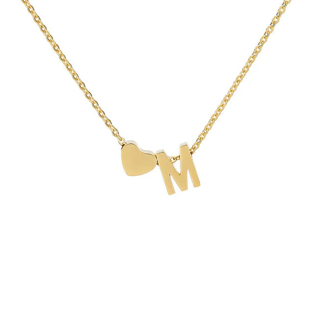 Your Initial Heart Necklace