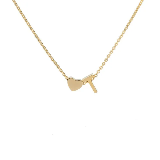 Your Initial Heart Necklace