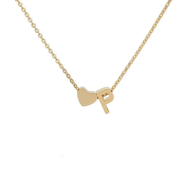 Your Initial Heart Necklace