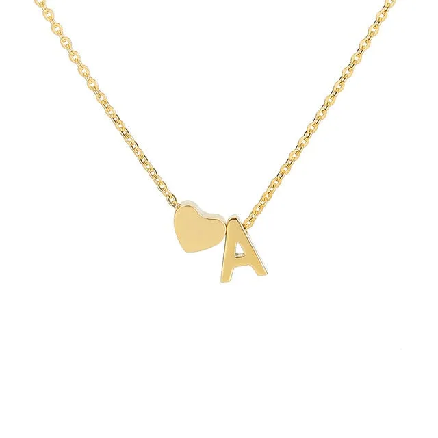 Your Initial Heart Necklace