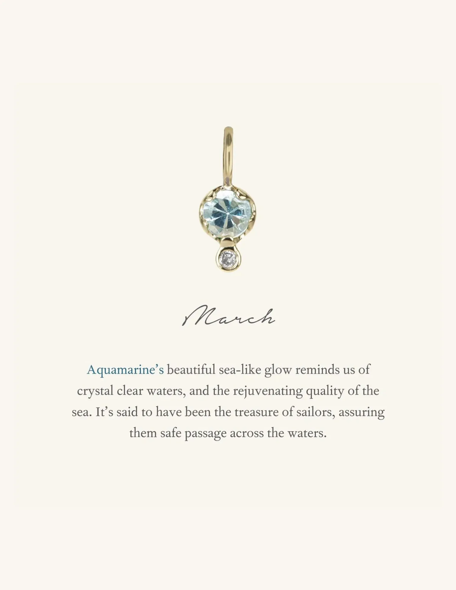 Zahava Heirlooms Aquamarine Amulet (March)