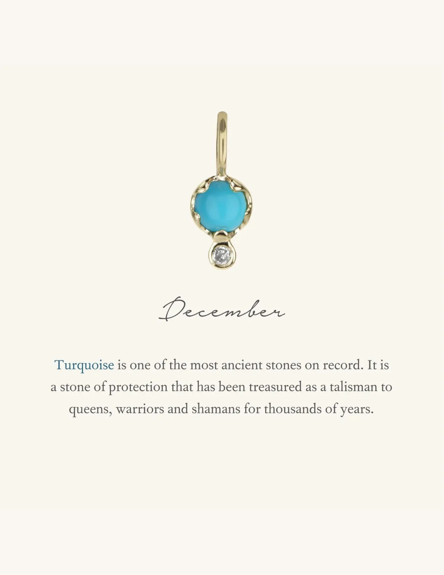 Zahava Heirlooms Turquoise Amulet (December)
